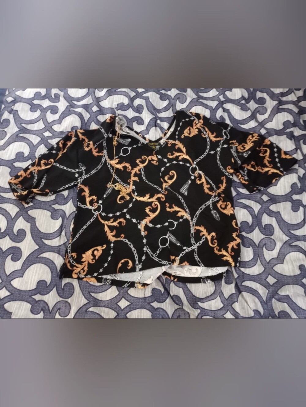 👠NWOT GODDESS Plus Size Blouse With Jewelry👠
